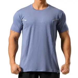 Offre Spéciale vêtements de marque pour hommes t-shirt été ick soie sec respirant doux décontracté course entraînement plaine t-shirts en vrac pour hommes