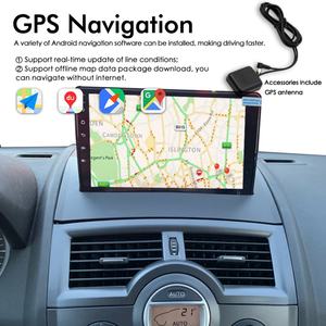 Radio para Auto con CarPlay Inalámbrico, Android 13, Control por Voz con IA, 8GB+128GB, Navegación GPS para Renault Megane 2 2002-2009, Reproductor Multimedia de Video - Product Image 4