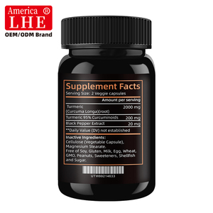 Cápsulas de Cúrcuma y Curcumina Shecome de Alta Calidad, Suplemento para la Salud de las Articulaciones para Adultos, Suplemento Herbal de Cúrcuma - Product Image 2