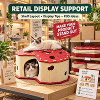 Maison pour chat en feutre en forme de pomme personnalisée, niche pour chat d'intérieur, lit pour animaux de compagnie, OEM ODM, vente en gros d'articles pour animaux de compagnie