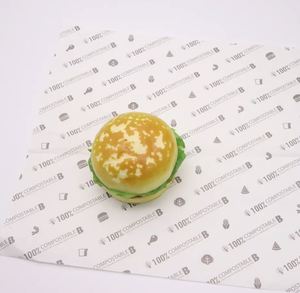 กระดาษกันไขมันพิมพ์ลายตามสั่งสำหรับห่ออาหารแซนด์วิชเบอร์เกอร์ - Product Image 1