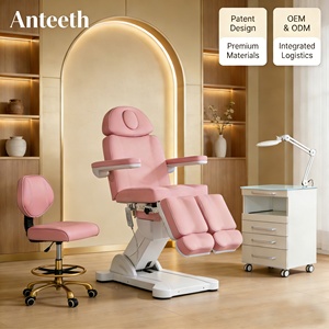 전동 발 관리 의자 360도 회전 유압식 고급 살롱 미용 트리트먼트 베드 스파 페이셜 마사지 테이블 - Product Image 1