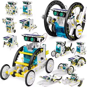 असेंबलिंग एजुकेशन 13-इन-1 स्टेम सोलर रोबोट किट खिलौने DIY बिल्डिंग साइंस स्टेम सोलर रोबोट किट सोलर रोबोट खिलौना