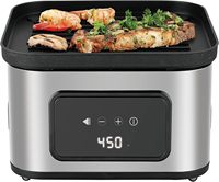 Friteuse intelligente 3-en-1 à commande numérique en acier inoxydable 5 QT Déshydrateur à gril rabattable Poignée tactile froide Four en verre multifonctionnel