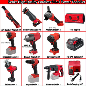 Kit <span class=keywords><strong>Maestro</strong></span> de Herramientas Multiusos Inalámbricas sin Escobillas de Alta Potencia de 18V con 4 Baterías y Cargadores Dobles para Proyectos de Perforación, Pulido y Fijación - Product Image 2