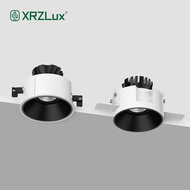 Ультратонкие светодиодные потолочные светильники XRZLux, литые под давлением алюминиевые антибликовые скрытые светильники COB, встраиваемые светодиодные потолочные светильники