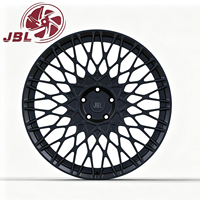 Nuevas Llantas de Aleación de Aluminio Forjado de Una Pieza de 16-24 Pulgadas, Color Negro Mate, Diseño Irregular de Malla Hueca Profunda y Cóncava para SUV Deportivos