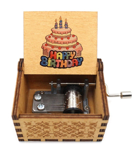 Caja Musical de Madera con Manivela y Grabado Láser, 10 Diseños de Melodías para Regalo de <span class=keywords><strong>Cumpleaños</strong></span> - Product Image 4