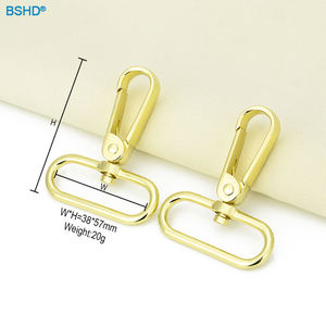 Borsa tracolla accessori metallo antico rame rosso 1.5 pollici gancio a scatto 38mm in lega di zinco gancio girevole per nastro in pelle - Product Image 2