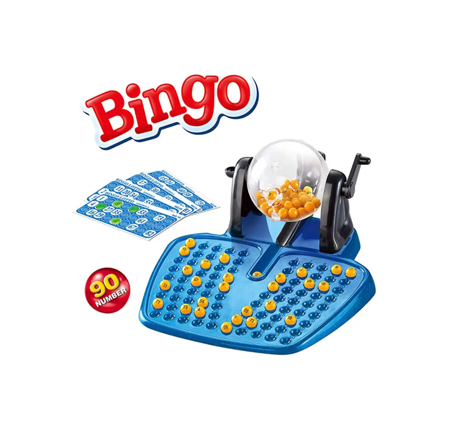 Bingo Lotto Spiel Set - 90 Bälle, 48 Bingo Karten, und 80 Chips (Commonwealth Version)