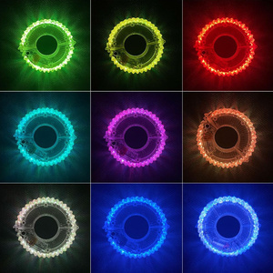 Lumière <span class=keywords><strong>de</strong></span> roue <span class=keywords><strong>de</strong></span> vélo à capteur intelligent LED, rechargeable par USB, étanche, <span class=keywords><strong>7</strong></span> couleurs changeantes, allumage/extinction automatique, pièces <span class=keywords><strong>de</strong></span> sécurité <span class=keywords><strong>pour</strong></span> le cyclisme - Product Image 3