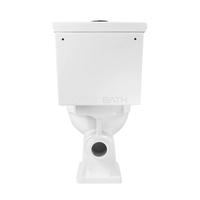WC deux pièces à sortie arrière, siphon en P, double chasse, abattant à fermeture douce, chasse arrière, céramique, écologique, vente en gros