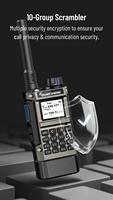 Radio Quansheng UV-K1 8 5W 200 Canales UHF VHF NOAA, Medidor de Frecuencia Meteorológica, Carga Tipo C, Radio Mini de Emergencia
