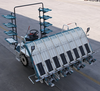 Semoir à tambour Jeegee 2ZG0-6DJ manuel et automatique à quatre roues motrices pour la plantation du riz, 6 rangs, 34L, haute productivité