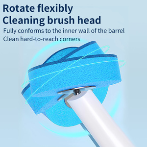 <span class=keywords><strong>Brosse</strong></span> de toilette en plastique avec tête remplaçable, design jetable et écologique pour un <span class=keywords><strong>nettoyage</strong></span> hygiénique et pratique de la salle de bain - Product Image 5