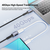LinkJun USB4 5A Typ-C Stecker auf Buchse Verlängerungskabel 40Gbps 8K 60HZ PD100W Thunderbolt 3 4 0,5m 1m 2m Verlängerungskabel
