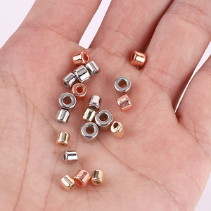Cylindrical Spacer Beads Gold Silver Rose Gold Plated Plastic Resin DIY Jewelry Making Accessories For <b>Bracelets</b> Necklaces - Product Image 4