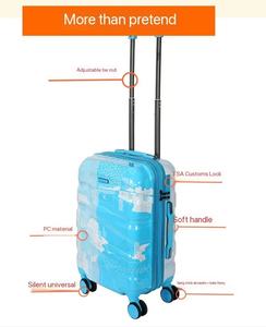 Baixo Moq Alta Qualidade Baixo preço ABS + PC Padrão Personalizado Imprimir Bagagem com 360 Duplo Spinner 4 Rodas - Product Image 3