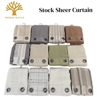 Voilages mats semi-transparents filtrant la lumière à œillets en polyester jacquard tissé, rideaux modernes prêts à poser pour fenêtre, bipartition gauche/droite