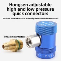 Hongsen adaptateur rapide en métal Durable américain Standard voiture climatisation R1234Yf réfrigérant réfrigération pièces d'échange de chaleur
