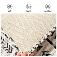 Tapis géométrique rectangulaire Desert Star en matériaux mélangés, lavable en machine, pour la décoration de la maison, tapis de sol pour salon
