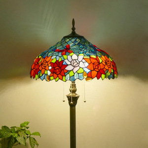 Lampada da Terra in Vetro Colorato Fatto a Mano in Stile Turco Marocchino Retrò, Illuminazione da Terra Mediterranea per Soggiorno, Camera da Letto, Villa, Hotel - Product Image 5