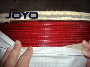 कम कीमत लाल रंग पीवीसी लेपित गैल्वेनाइज्ड 7X19 स्टील वायर रस्सी... - Product Image 5