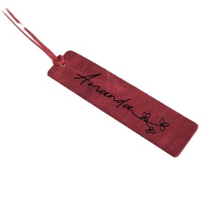 Cross-border in-stock creative PU leather <b>bookmarks</b>, handmade, engraved, simple retro reading markers. - Product Image 5