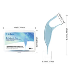 Cina a basso prezzo a basso prezzo colori manico grasso filo ortodontico filo interdentale Pick prodotti per la cura orale filo filo di scelta per bretelle - Product Image 6