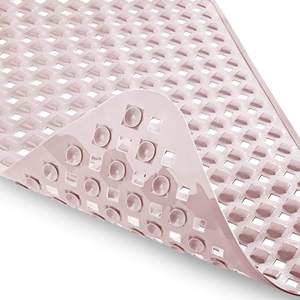 שטיח אמבטיה ארוך במיוחד 88x40 ס\\\"מ PVC דוגמת גלים מודרנית נגד החלקה עם כוסות יניקה ניתן לכביסה במכונה ידידותי לסביבה מתוצרת מכונה לחדר אמבטיה - Product Image 5