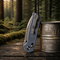 Couteau de poche pliant EDC en acier 14C28N avec manche G10, couteau multifonctionnel pour le camping, la chasse et les activités de plein air, avec clip de transport, vente en gros OEM