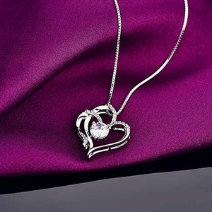 Collana con Doppio Ciondolo a Cuore per Donne, Semplice e Romantica Catena per Clavicola - Product Image 4