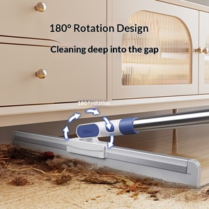<span class=keywords><strong>Balai</strong></span> <span class=keywords><strong>magique</strong></span> avec outil en caoutchouc souple et manche en plastique pour balayer les sols, nettoyer les toilettes, raclette à eau pour salle de bain - Product Image 3
