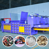 Presse à balles hydraulique horizontale pour déchets solides, bouteilles PET, carton PET, bouteilles en plastique, canettes en aluminium, machine de compactage