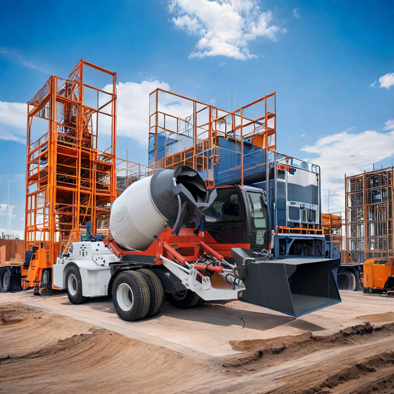 New Fully Hydraulic Mobile Concrete Mixer