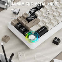 Teclado Mecánico Inalámbrico para Juegos ATTACK SHARK X66 60% con Teclas PBT Intercambiables en Caliente, Teclado RGB Tri-Modo