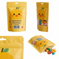 Custom Printed Aluminum Foil Freeze Dried Resealable Stand up Pouch Food Packaging Mylar Candy Bags with <strong>Clear</strong> Window for Jelly