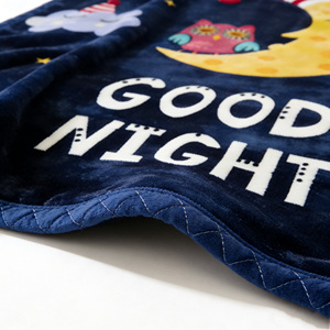 ผ้าห่มราเชลลายการ์ตูนน่ารักนุ่มพิเศษ ผลิตจากโพลีเอสเตอร์ 100% ผ้าถักเนื้อนุ่มหนาสำหรับเด็ก ลายพระจันทร์ก่อนนอน - Product Image 5