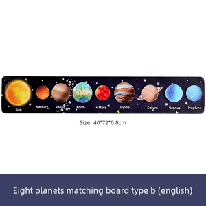 Giocattolo Educativo Nuovo Puzzle in Legno del Sistema Solare con Otto Pianeti, Gioco di Abbinamento - Product Image 4