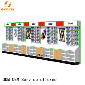 Conception d'intérieur moderne pour magasin de téléphonie mobile, rendu 3D, MDF, verre trempé, éclairage LED, armoire de présentation suspendue écologique - Product Image 6