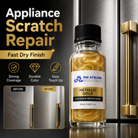 Peinture de retouche dorée personnalisée OEM pour la réparation des rayures sur les meubles métalliques et les appareils électroménagers, peinture multi-surfaces à séchage rapide sous marque privée, directement de l'usine