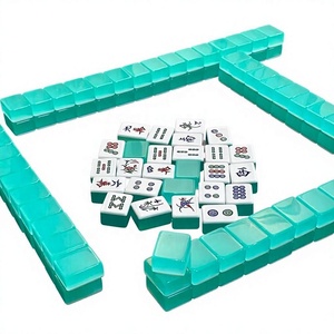 <span class=keywords><strong>Jeu</strong></span> de Mahjong en gelée cyan brillant avec caractères imprimés nettement <span class=keywords><strong>d</strong></span>éfinis – <span class=keywords><strong>Jeu</strong></span> classique pour le plaisir des loisirs en famille et entre amis au week-end - Product Image 6