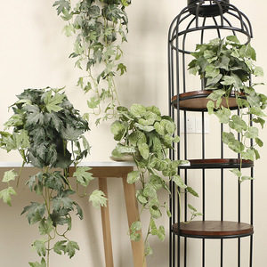 Artificial Vine Plants With Maple And Begonia <b>Leaves</b> 60Cm 90Cm Plastic Home <b>Decor</b> <b>Wall</b> Hanging Greenery Decoration - Product Image 4