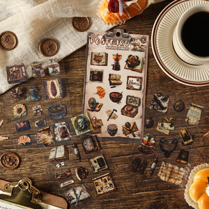 4 Pegatinas por Paquete, Colección <span class=keywords><strong>de</strong></span> Objetos Vintage, Pegatinas Impermeables para Manualidades, Pegatinas para Niños, Suministros para Manualidades - Product Image 2
