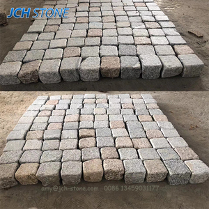 Cubes de granit G682 couleur <span class=keywords><strong>sable</strong></span> jaune clair mélangé, pavés et galets roulés pour aménagement <span class=keywords><strong>extérieur</strong></span>, parcs et patios - Product Image 2