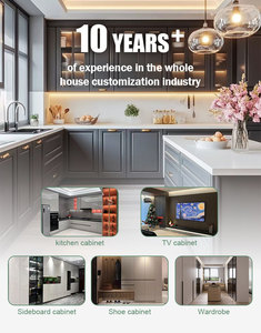 ヨーロッパスタイルのモダンなパーティクルボード製ワードローブ、無垢材スライド式MDF、省スペースの小さなアパート向け寝室家具 - Product Image 5