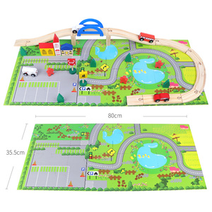 Ensemble de train en bois massif pour enfants, vente en gros - Product Image 3
