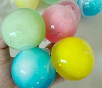 Balle anti-stress TPR faite à la main, amusante, avec revêtement cireux et peau croustillante, à rebond lent, jouet sensoriel DIY, logo personnalisable pour promotion