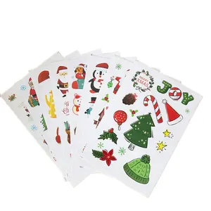 圣诞贴纸定制节日装饰礼品纸装饰圣诞贴纸在手和窗户