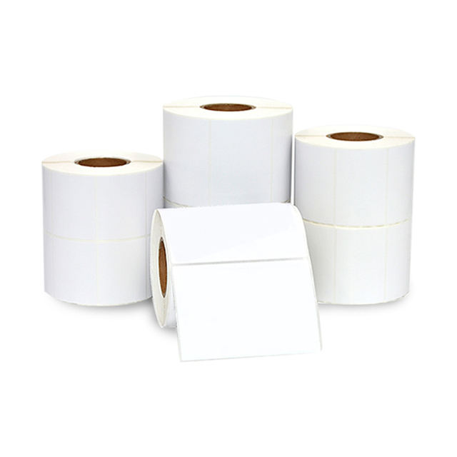 Rollo De Etiquetas Termic Adhesivas 50mm X 30mm Blank Thermal Sticker Labels Jumbo Rolls Paper Thermal Transfer Sticker